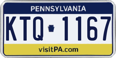 PA license plate KTQ1167