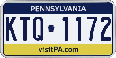 PA license plate KTQ1172