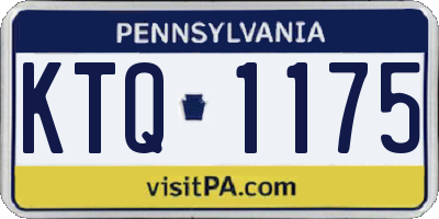 PA license plate KTQ1175
