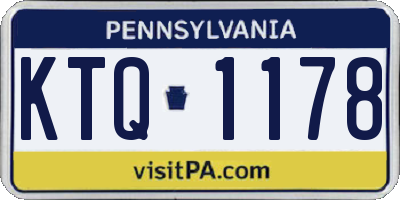PA license plate KTQ1178