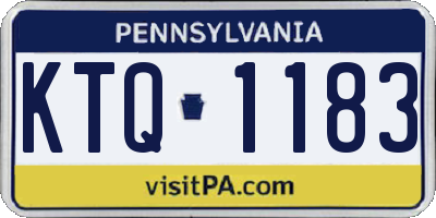 PA license plate KTQ1183