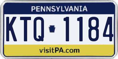 PA license plate KTQ1184