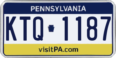 PA license plate KTQ1187
