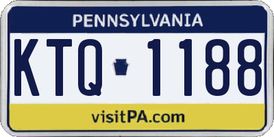 PA license plate KTQ1188