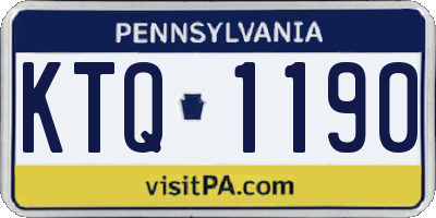 PA license plate KTQ1190