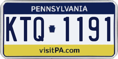 PA license plate KTQ1191