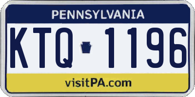 PA license plate KTQ1196