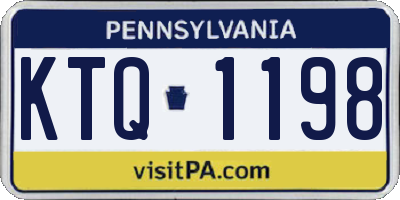 PA license plate KTQ1198
