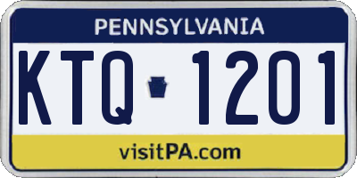PA license plate KTQ1201