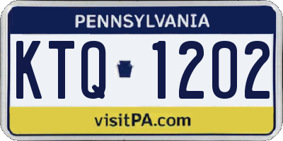PA license plate KTQ1202