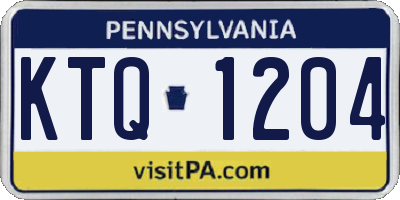 PA license plate KTQ1204