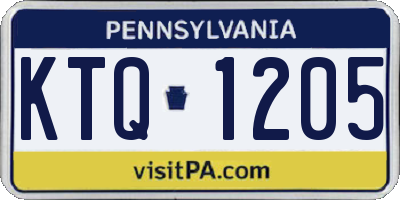 PA license plate KTQ1205