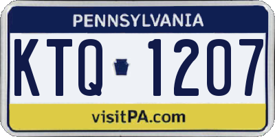 PA license plate KTQ1207