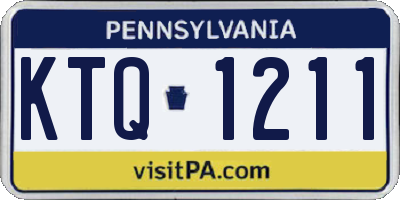 PA license plate KTQ1211