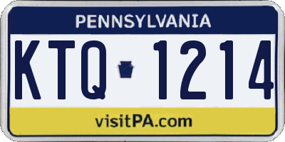 PA license plate KTQ1214