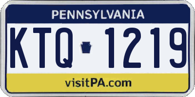 PA license plate KTQ1219