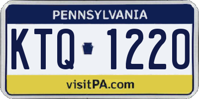 PA license plate KTQ1220