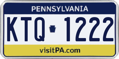 PA license plate KTQ1222