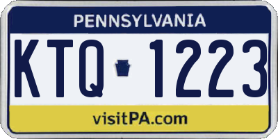 PA license plate KTQ1223