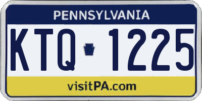 PA license plate KTQ1225
