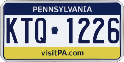 PA license plate KTQ1226