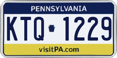 PA license plate KTQ1229
