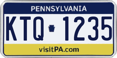 PA license plate KTQ1235