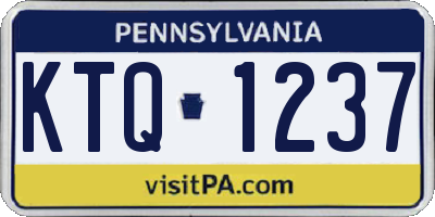 PA license plate KTQ1237