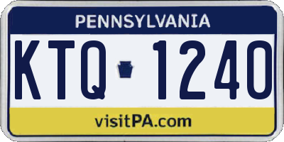 PA license plate KTQ1240