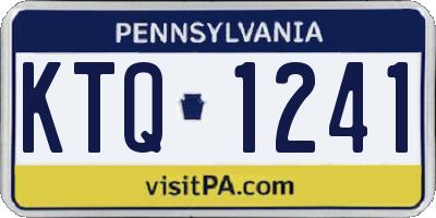 PA license plate KTQ1241