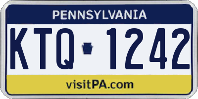 PA license plate KTQ1242