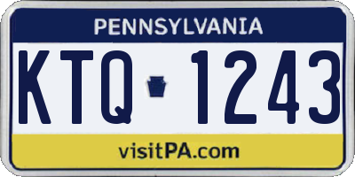 PA license plate KTQ1243