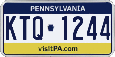 PA license plate KTQ1244