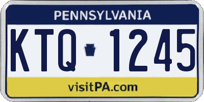 PA license plate KTQ1245