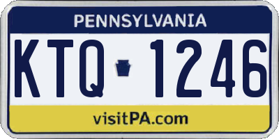 PA license plate KTQ1246