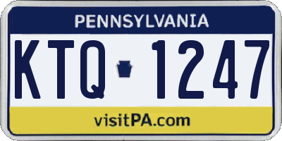 PA license plate KTQ1247