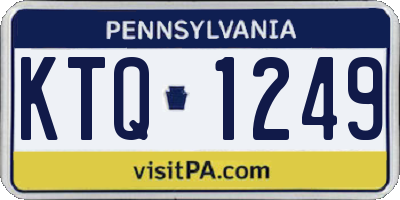 PA license plate KTQ1249