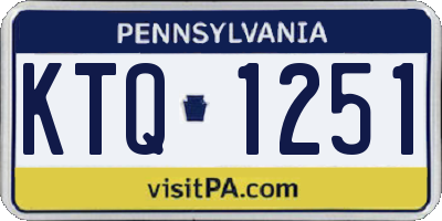 PA license plate KTQ1251