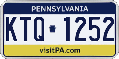PA license plate KTQ1252