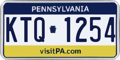 PA license plate KTQ1254