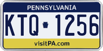 PA license plate KTQ1256