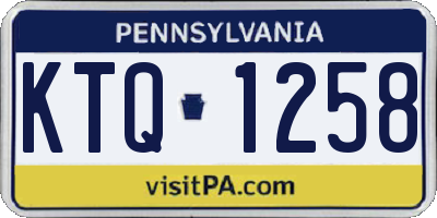 PA license plate KTQ1258