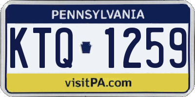PA license plate KTQ1259