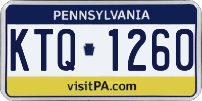 PA license plate KTQ1260