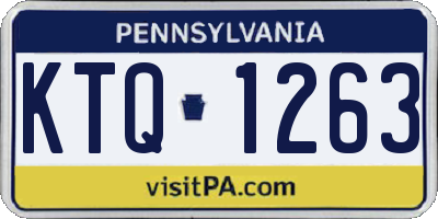 PA license plate KTQ1263