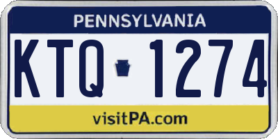 PA license plate KTQ1274