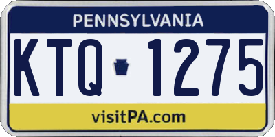 PA license plate KTQ1275
