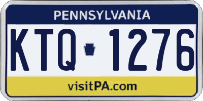 PA license plate KTQ1276