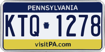 PA license plate KTQ1278