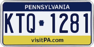 PA license plate KTQ1281